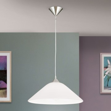 Candeeiro suspenso GRADO 1xE27/60W/230V diâmetro 40 cm cromado mate