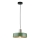 Candeeiro suspenso HAKI 1xE27/60W/230V verde/preto/cromado brilhante