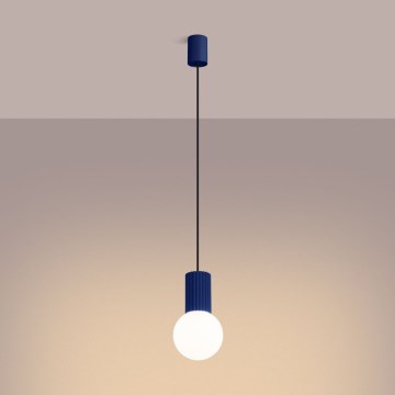 Candeeiro suspenso HALO 1xG9/8W/230V diâmetro 12 cm azul