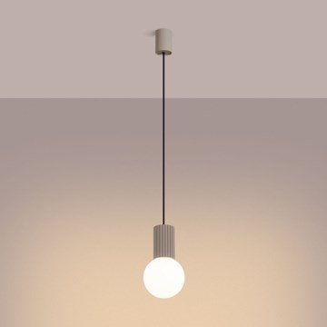 Candeeiro suspenso HALO 1xG9/8W/230V diâmetro 12 cm bege