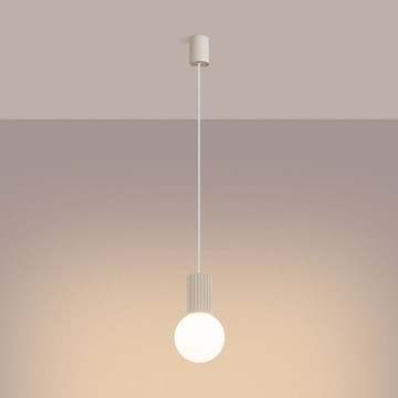 Candeeiro suspenso HALO 1xG9/8W/230V diâmetro 12 cm creme