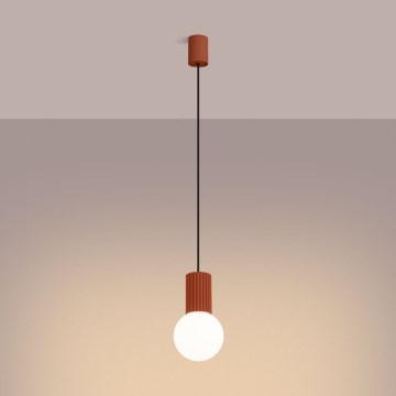 Candeeiro suspenso HALO 1xG9/8W/230V diâmetro 12 cm laranja