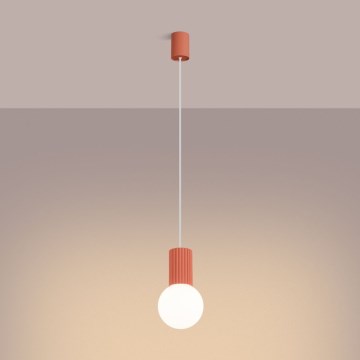 Candeeiro suspenso HALO 1xG9/8W/230V diâmetro 12 cm rosa