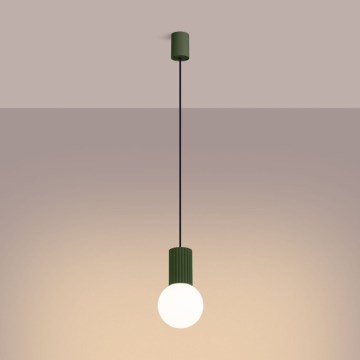 Candeeiro suspenso HALO 1xG9/8W/230V diâmetro 12 cm verde