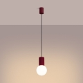 Candeeiro suspenso HALO 1xG9/8W/230V diâmetro 12 cm vermelho