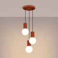 Candeeiro suspenso HALO 3xG9/8W/230V diâmetro 25 cm laranja
