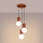 Candeeiro suspenso HALO 3xG9/8W/230V diâmetro 25 cm laranja
