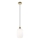 Candeeiro suspenso HARMA 1xE27/15W/230V diâmetro 14 cm branco/dourado