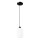 Candeeiro suspenso HARMA 1xE27/15W/230V diâmetro 14 cm branco/preto