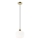 Candeeiro suspenso HARMA 1xE27/15W/230V diâmetro 20 cm branco/dourado