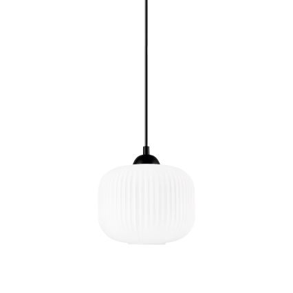 Candeeiro suspenso HARMA 1xE27/15W/230V diâmetro 20 cm branco/preto