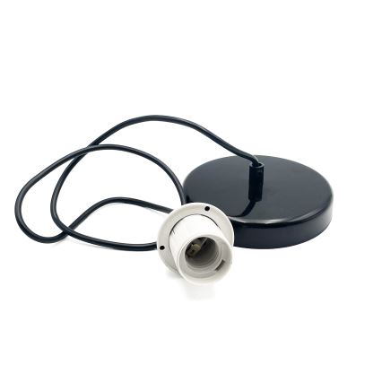 Candeeiro suspenso HARMA 1xE27/15W/230V diâmetro 30 cm branco/preto