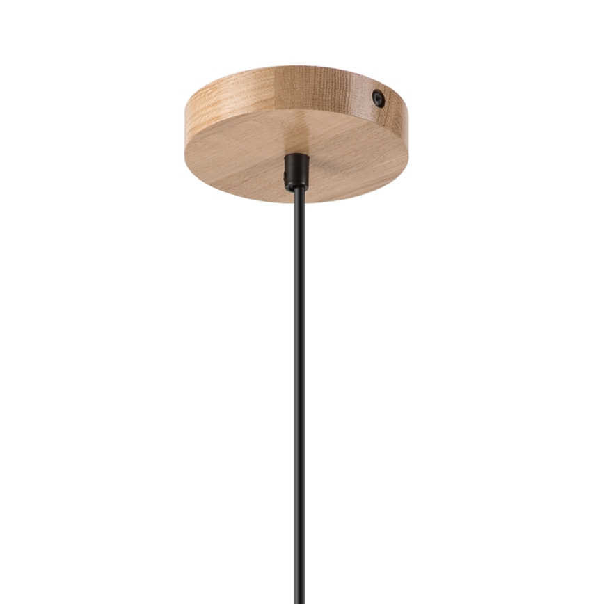 Candeeiro suspenso HARMONY 1xE27/15W/230V diâmetro 14 cm branco/carvalho