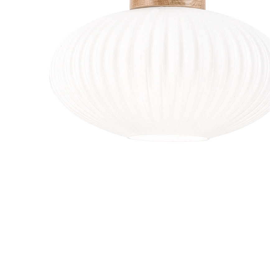 Candeeiro suspenso HARMONY 1xE27/15W/230V diâmetro 25 cm branco/carvalho