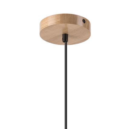 Candeeiro suspenso HARMONY 1xE27/15W/230V diâmetro 25 cm branco/carvalho