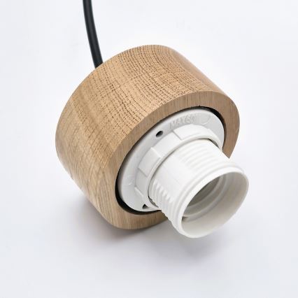 Candeeiro suspenso HARMONY 1xE27/15W/230V diâmetro 30 cm branco/carvalho