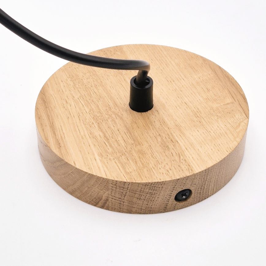 Candeeiro suspenso HARMONY 1xE27/15W/230V diâmetro 30 cm branco/carvalho