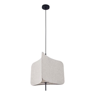 Candeeiro suspenso HAVANA 1xE27/20W/230V diâmetro 50 cm bege