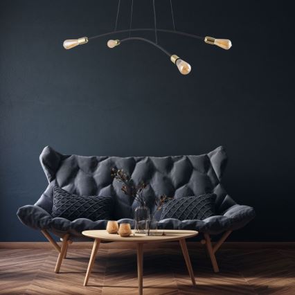 Candeeiro suspenso HELIX 4xE27/15W/230V