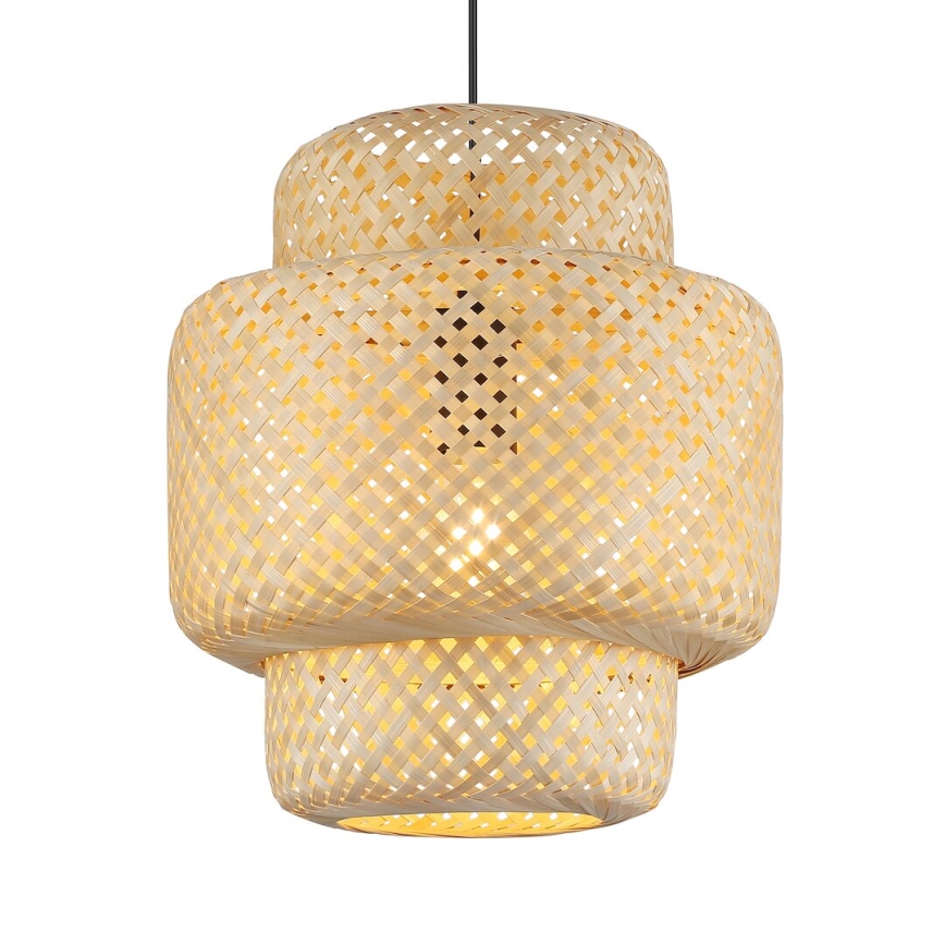 Candeeiro suspenso HESTIA 1xE27/60W/230V diâmetro 30 cm bambu