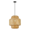 Candeeiro suspenso HILO 1xE27/40W/230V diâmetro 38 cm bambu