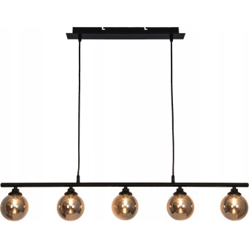 Candeeiro suspenso IMAGINE 5xG9/40W/230V preto/fumado