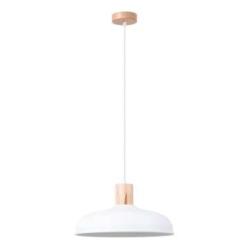 Candeeiro suspenso INDY 1xE27/15W/230V diâmetro 38 cm branco