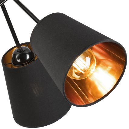 Candeeiro suspenso IRMA 3xE27/15W/230V preto