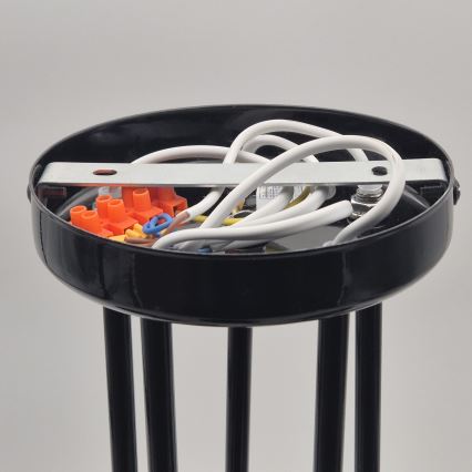 Candeeiro suspenso IRMA 5xE27/60W/230V preto