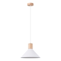 Candeeiro suspenso JAGA 1xE27/15W/230V diâmetro 30 cm branco