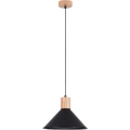 Candeeiro suspenso JAGA 1xE27/15W/230V diâmetro 30 cm preto