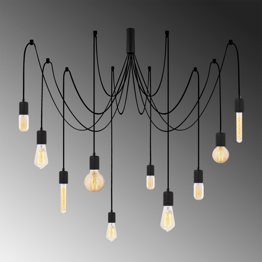 Candeeiro suspenso KABLUNI 10xE27/40W/230V