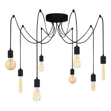 Candeeiro suspenso KABLUNI 8xE27/100W/230V aranha