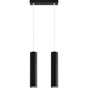 Candeeiro suspenso KARADON 2xGU10/30W/230V preto