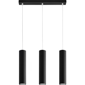 Candeeiro suspenso KARADON 3xGU10/30W/230V preto