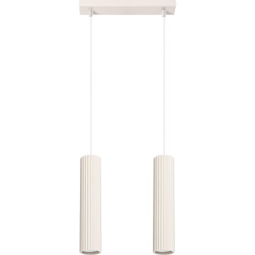 Candeeiro suspenso KARBON 2xGU10/10W/230V creme