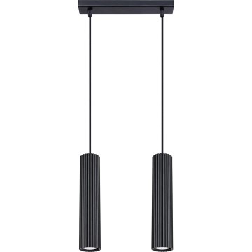 Candeeiro suspenso KARBON 2xGU10/10W/230V preto