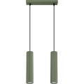 Candeeiro suspenso KARBON 2xGU10/10W/230V verde