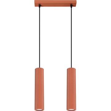 Candeeiro suspenso KARBON 2xGU10/10W/230V vermelho