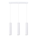 Candeeiro suspenso KARBON 3xGU10/10W/230V branco