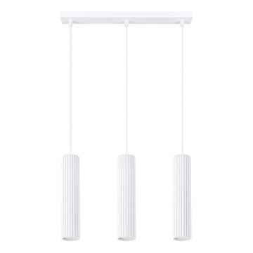 Candeeiro suspenso KARBON 3xGU10/10W/230V branco