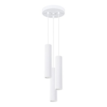 Candeeiro suspenso KARBON 3xGU10/10W/230V branco