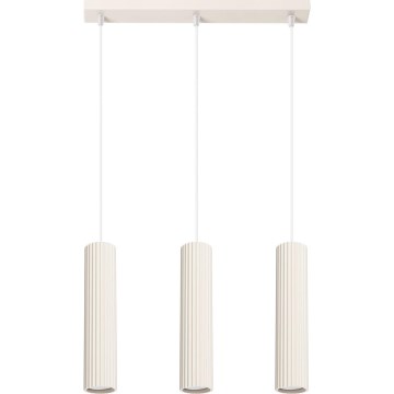 Candeeiro suspenso KARBON 3xGU10/10W/230V creme
