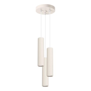 Candeeiro suspenso KARBON 3xGU10/10W/230V creme
