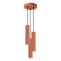 Candeeiro suspenso KARBON 3xGU10/10W/230V vermelho
