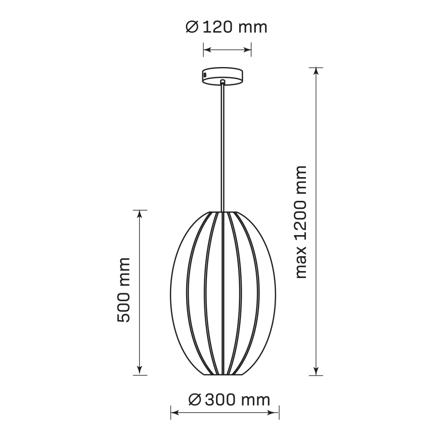 Candeeiro suspenso KAREI 1xE27/20W/230V diâmetro 30 cm branco