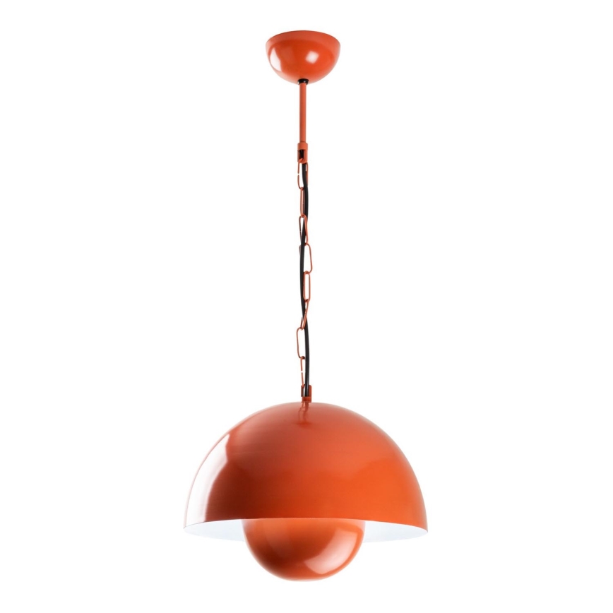 Candeeiro suspenso KURE 1xE27/40W/230V laranja