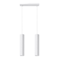 Candeeiro suspenso LAGOS 2 2xGU10/10W/230V branco