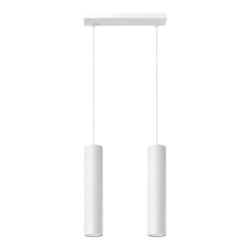 Candeeiro suspenso LAGOS 2 2xGU10/10W/230V branco