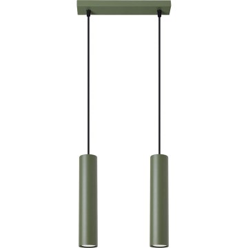 Candeeiro suspenso LAGOS 2xGU10/10W/230V verde